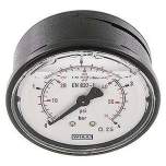 Wika MW 463 GLY Glycerin-Manometer waagerecht (KU/Ms), 63mm, 0-4 bar