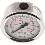 Wika MW 60063 GLY CR Glycerin-Manometer waagerecht (CrNi/Ms),63mm, 0-600bar