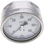Wika MW 60100 CR Manometer waagerecht (CrNi/Ms), 100mm, 0-60 bar