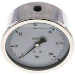MW 60100 GLY CRE Glycerin-Manometer waagerecht (CrNi/Ms),100mm, 0-60bar