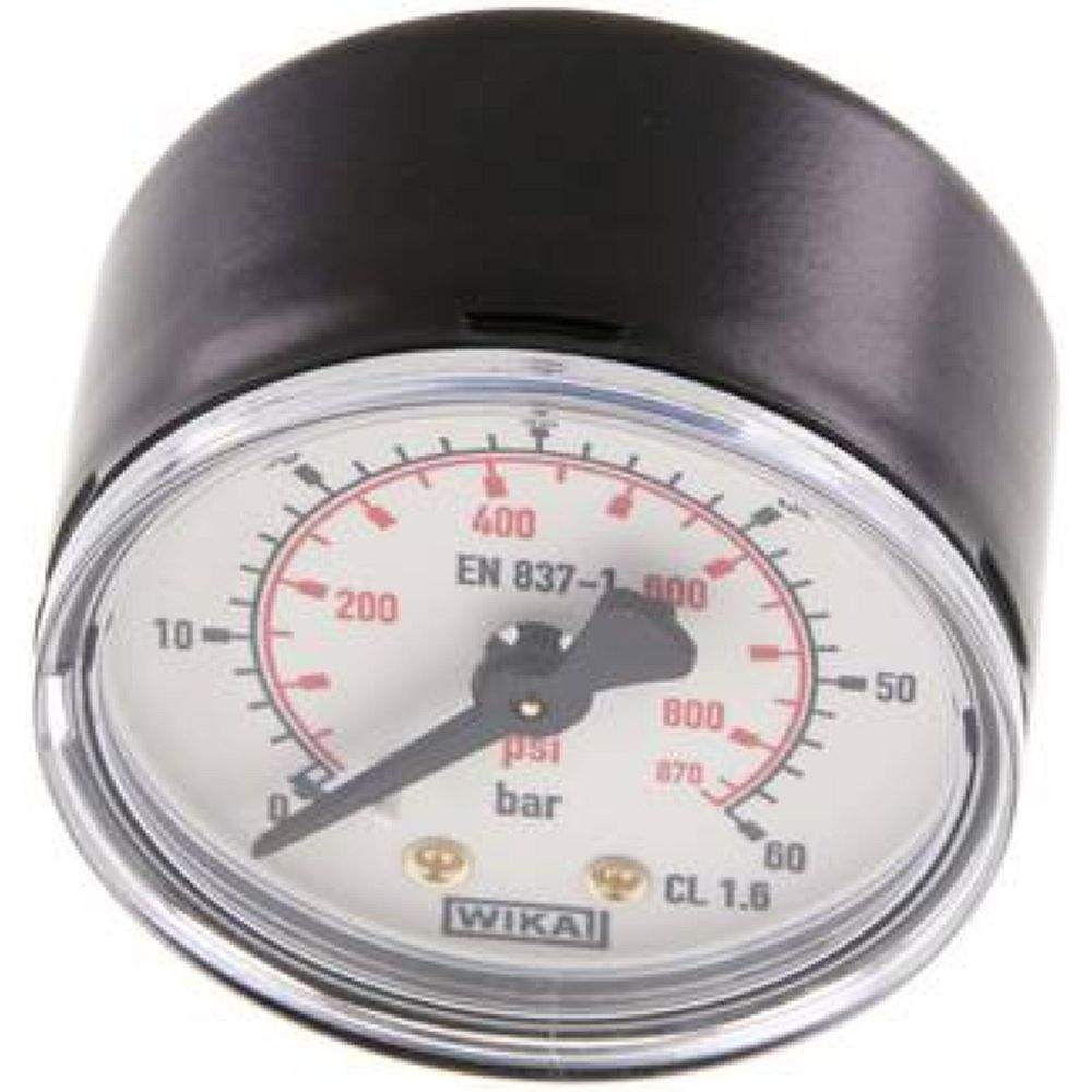 Wika MW 6050 ST Manometer waagerecht (ST/Ms), 50mm, 0-60 bar, G 1/4"
