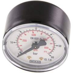 Wika MW 6050 ST Manometer waagerecht (ST/Ms), 50mm, 0-60 bar, G 1/4"