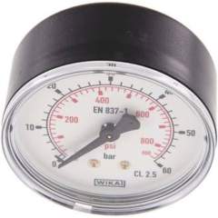Wika MW 6063 Manometer waagerecht (KU/Ms), 63mm, 0-60 bar, G 1/4"