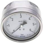 Wika MW 6100 CR Manometer waagerecht (CrNi/Ms), 100mm, 0-6 bar