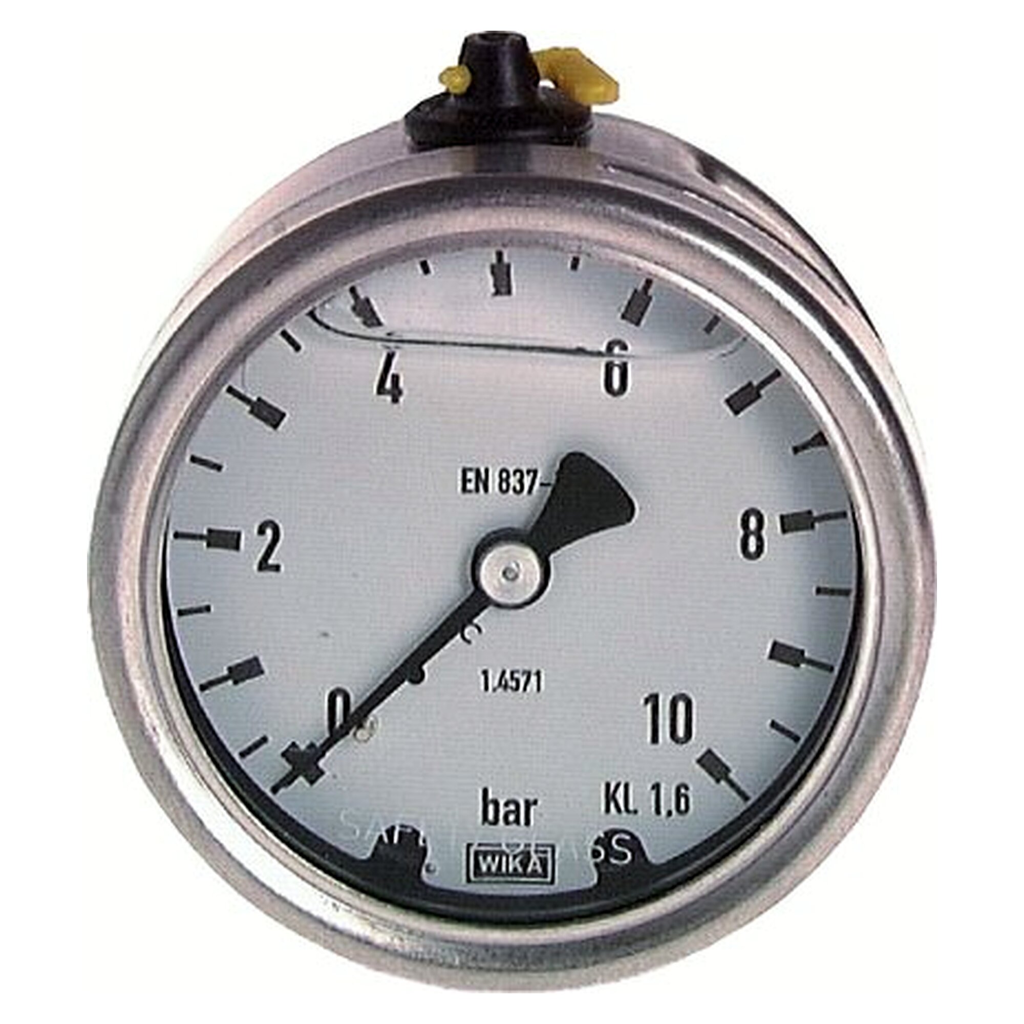 Chemie-Glycerin-Manometer, waagerechte Ausführung, G 1/4", 63 mm, 0 - 25 bar