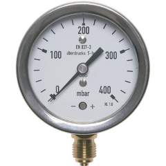 MS 600160 MB5CR * Manometer senkrecht 160mm, 0-600 mbar, G 1/2"