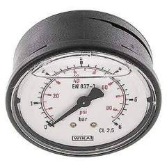Wika MW 663 GLY Glycerin-Manometer waagerecht (KU/Ms), 63mm, 0-6 bar