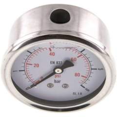 MW 663 GLY CRE Glycerin-Manometer waagerecht (CrNi/Ms),63mm, 0-6bar