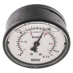 Wika MW -10663 GLY Glycerin-Manometer waagerecht (KU/Ms), 63mm, -1 bis 0,6 bar