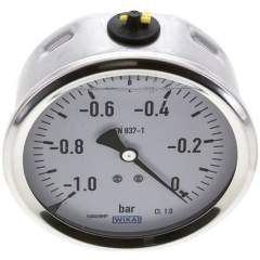 Wika MW -1100 GLY CR Glycerin-Manometer waagerecht (CrNi/Ms),100mm, -1 bis 0bar