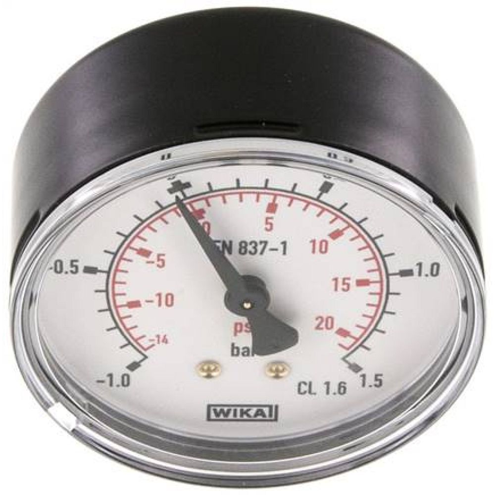 Wika MW -11,563 ST Vakuummeter, 63mm, waagerecht , -1 bis 1,5