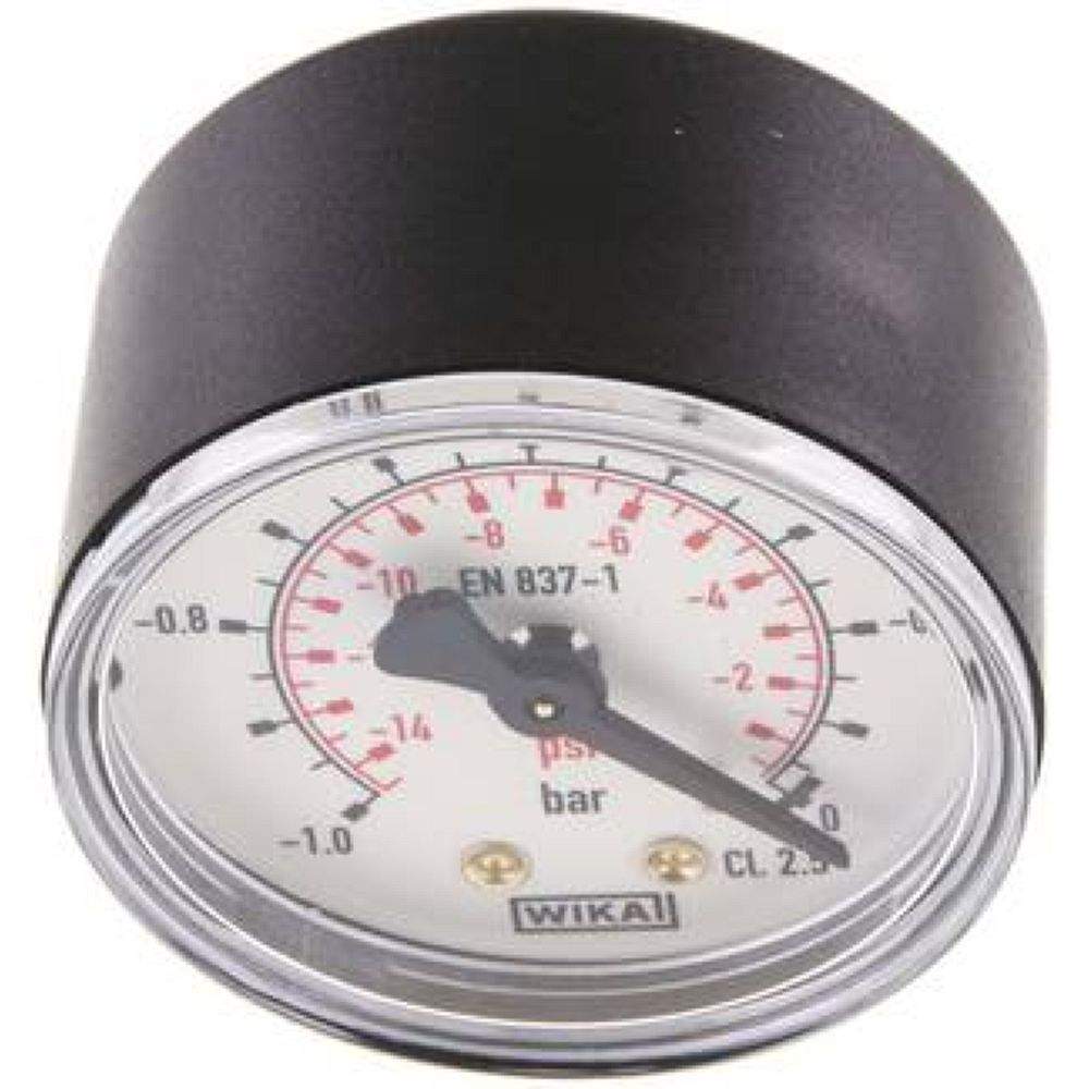 Wika MW -150 Manometer waagerecht (KU/Ms), 50mm, -1 bis 0 bar, G 1/4"