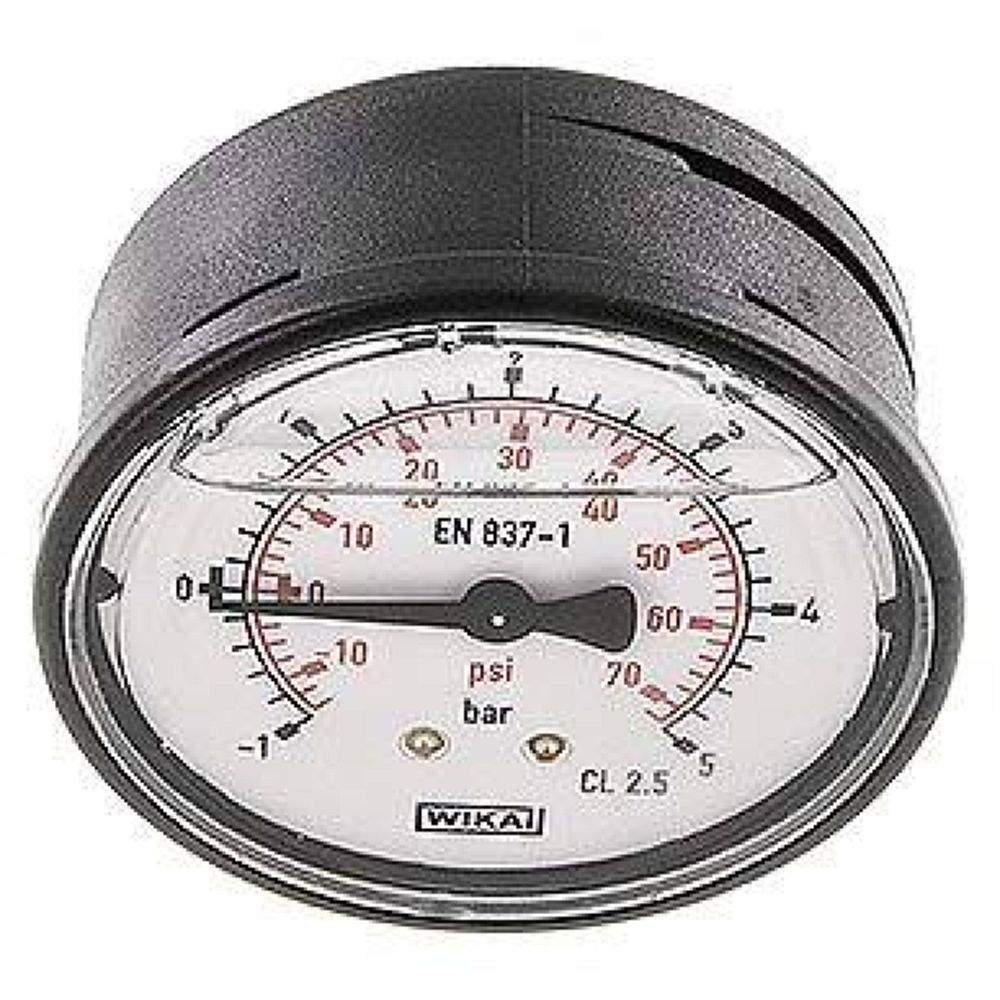 Wika MW -1563 GLY Glycerin-Manometer waagerecht (KU/Ms), 63mm, -1 bis 5 bar