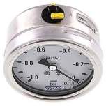 Wika MW -163 GLY ES Chemie-Glycerin-Manometer waagerecht, 63mm, -1 bis 0bar