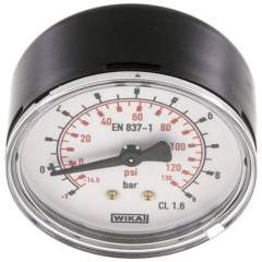 Wika MW -1963 ST Vakuummeter, 63mm, waagerecht , -1 bis 9