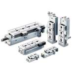 SMC MXQ6-20A. MXQ, Pneumatischer Kompaktschlitten, Linearführung mit Kugelumlaufführung