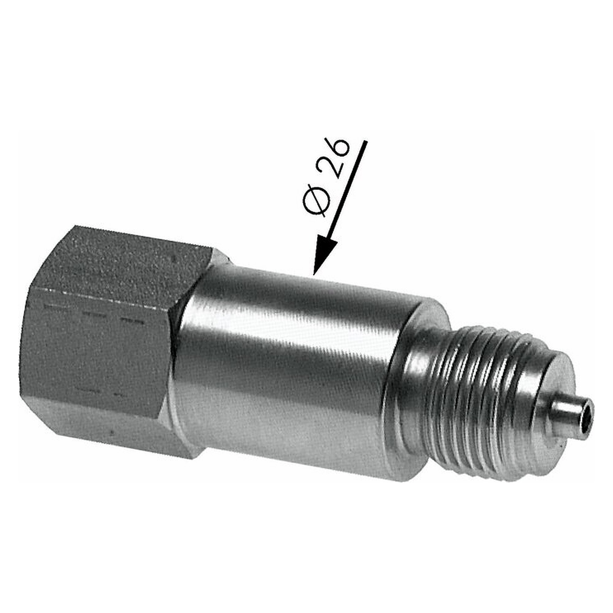 Zubehör für Druckluftgeräte, G 1/2", 400 bar, 1.4571, Länge (über alles) 70 mm