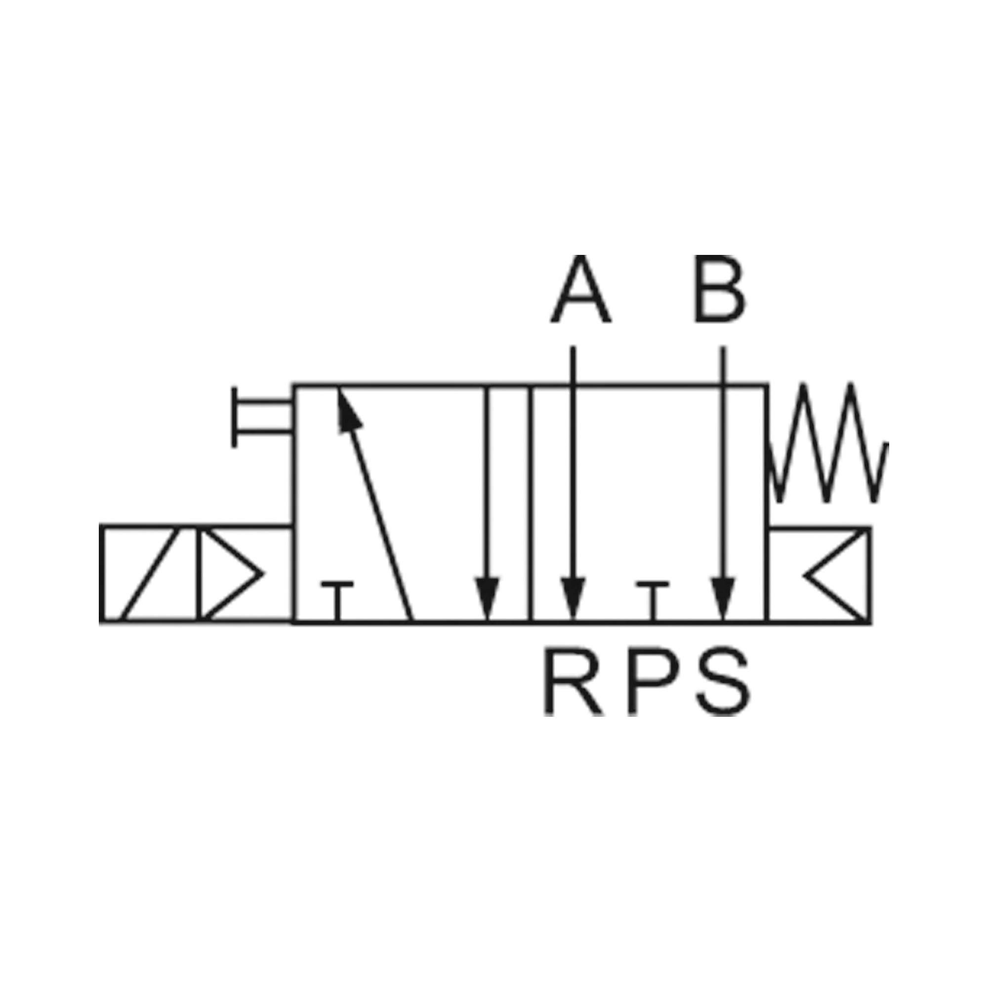 3/2-5/2-way valve, Namur, G 3/8 (1), G 1/4 (3 + 5), 24 V DC - Riegler 103652