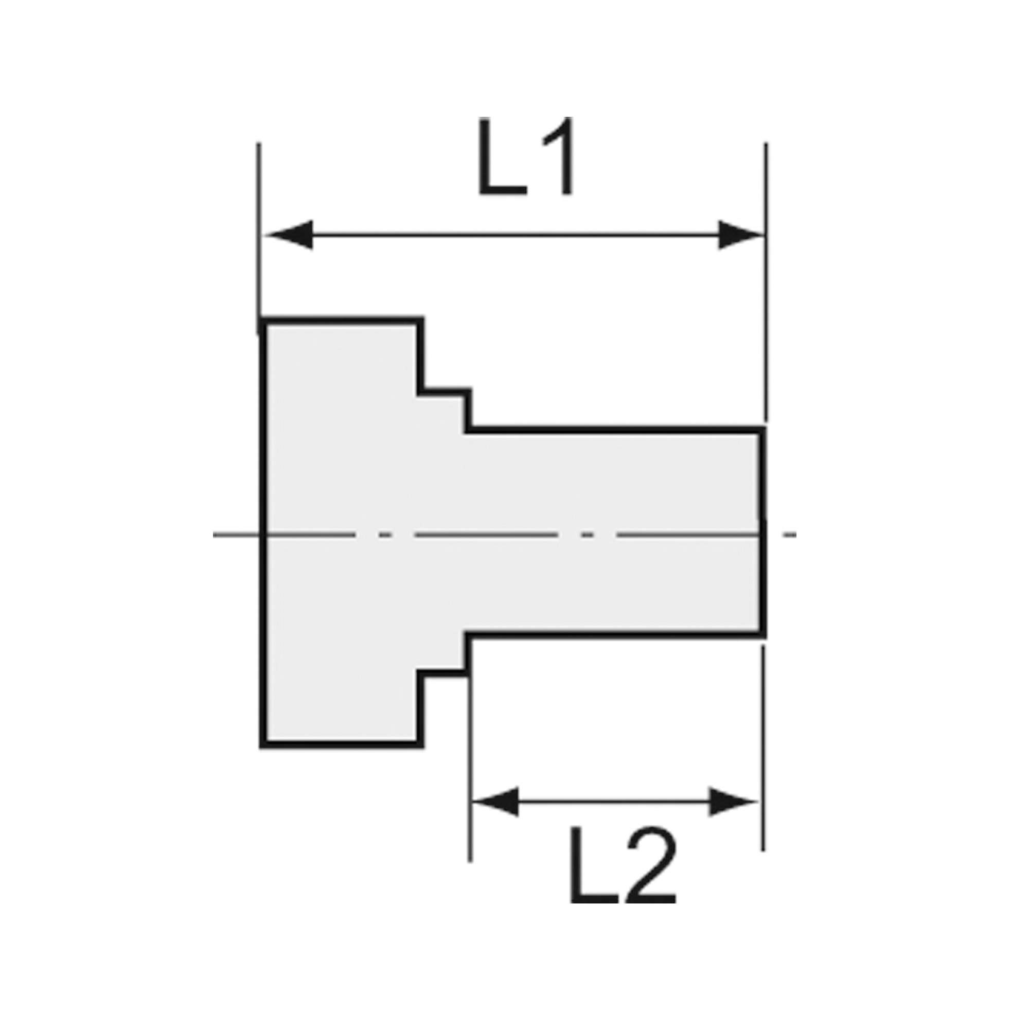 Reduziernippel lang, G 1/2 a., G 3/4 i., SW 32, Messing vern. - Riegler 134751