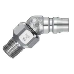 Nitto Kohki Rotary Plug. Quick Connect Coupling RL-20PM, Steel, NBR