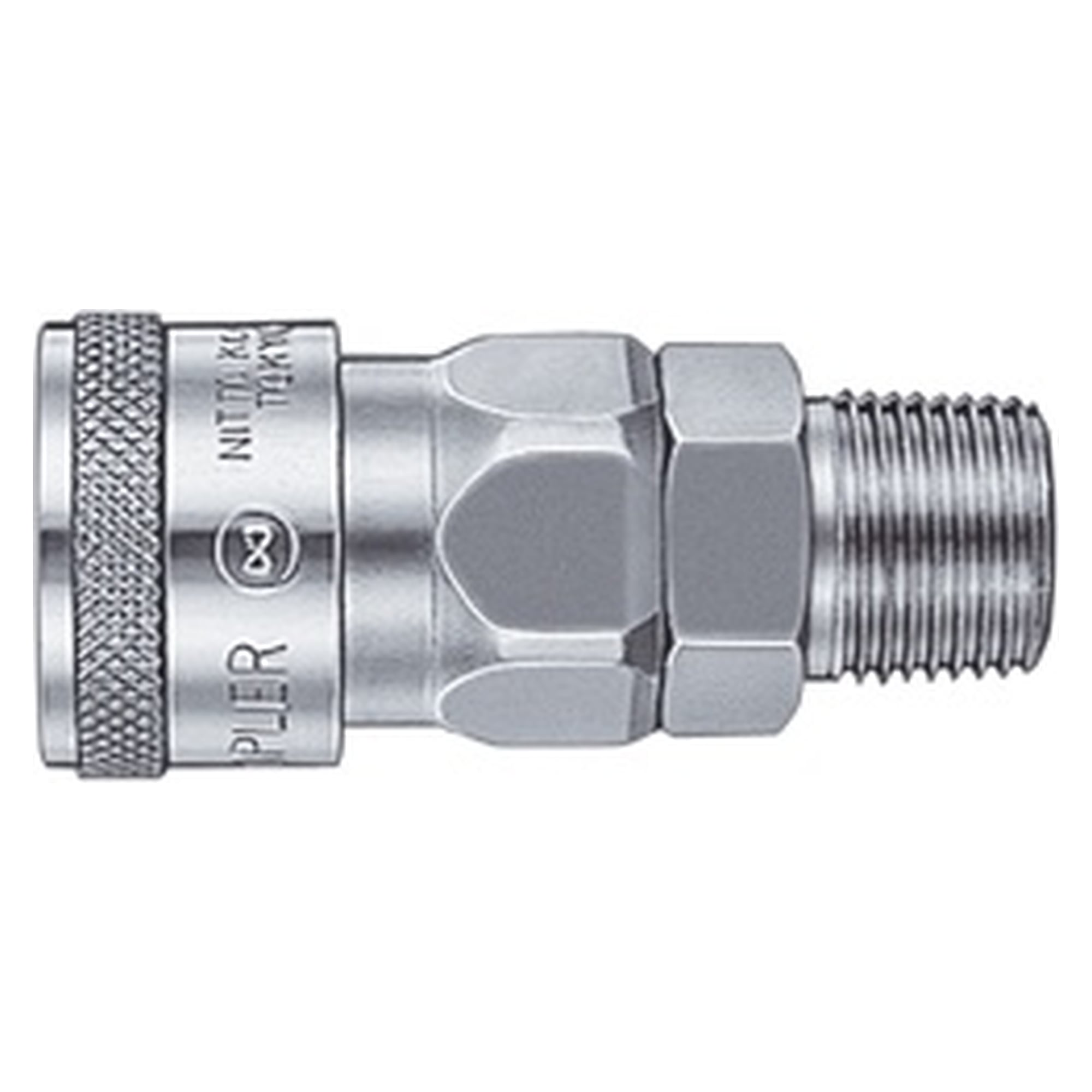 Quick connect coupling HI Cupla 2 way type TW-20SM, steel - Nitto Kohki 493102400
