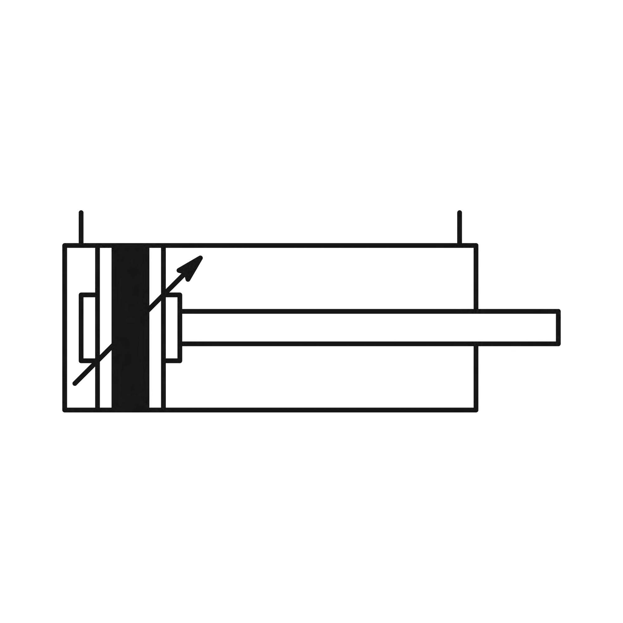 Normzylinder »SE« doppeltwirkend, Kolben-Ø 125, Hub 800, G 1/2 - Riegler 114634