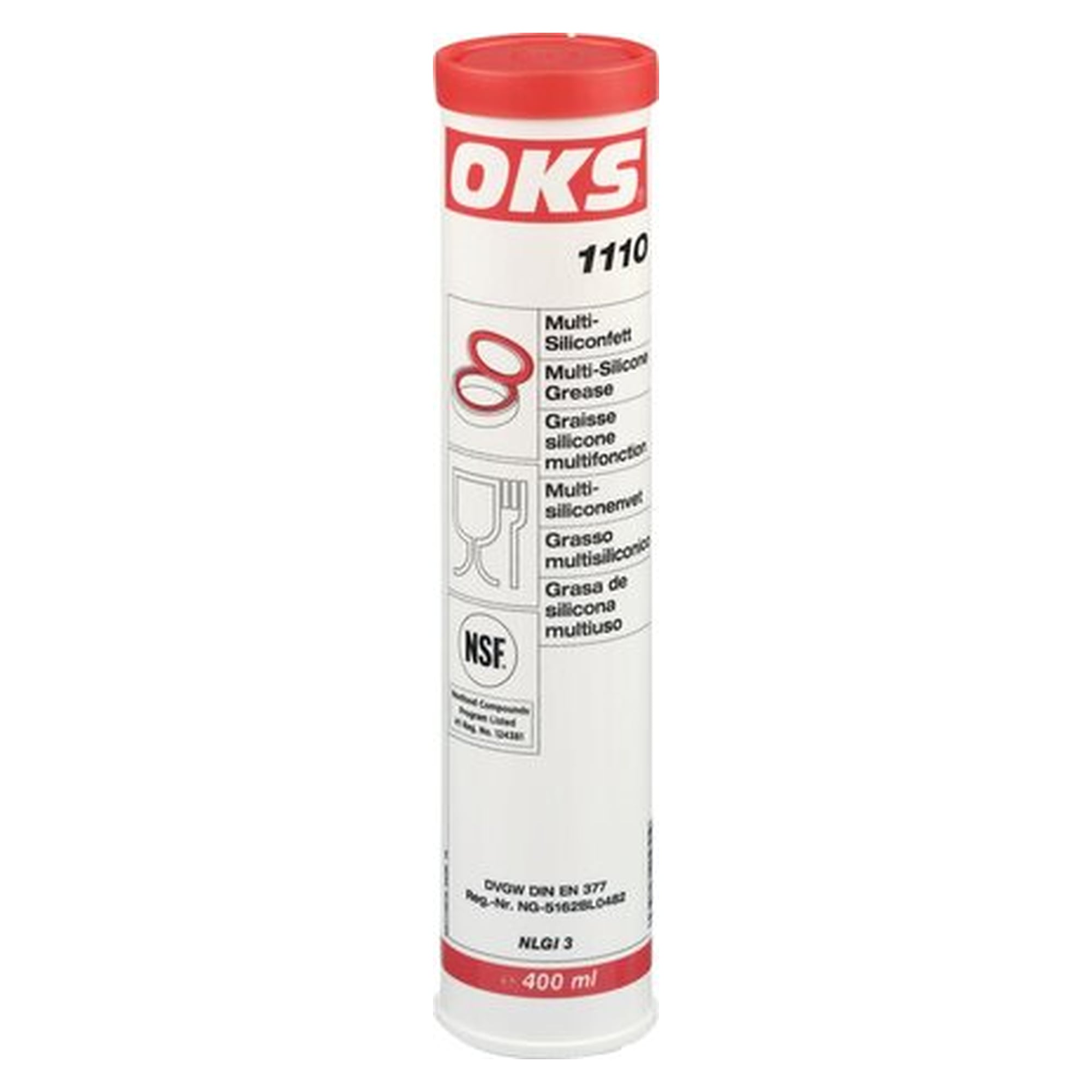 OKS 1110 - multi-purpose silicone grease (NSF H1), 400 ml cartridge