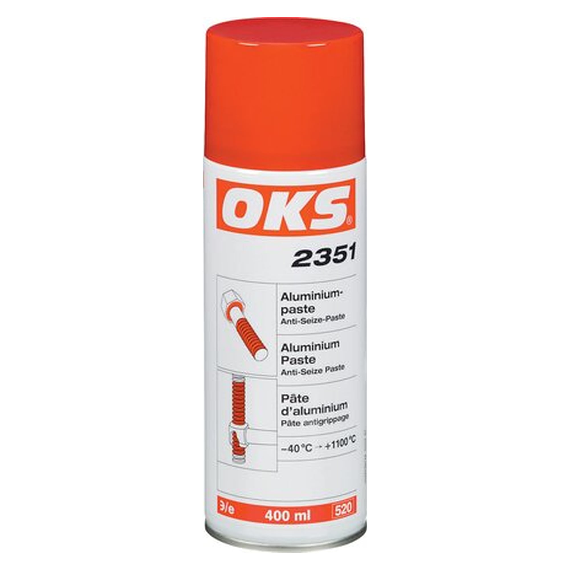 OKS 235/2351 - aluminium paste, 400 ml spray can, lubricant for servicing and maintenance