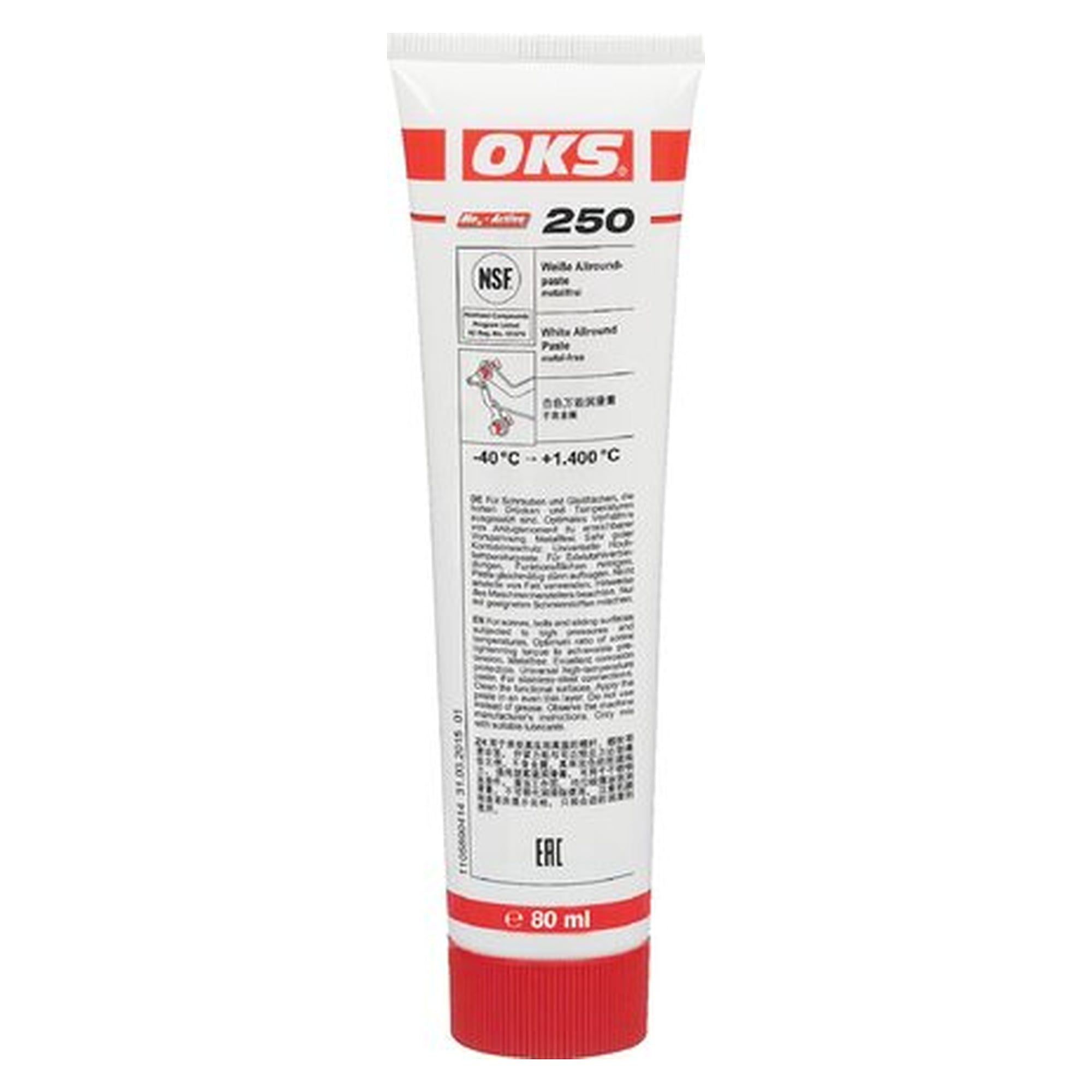 OKS 250/2501 - white all-round paste, 80 ml Tube, lubricant for servicing and maintenance