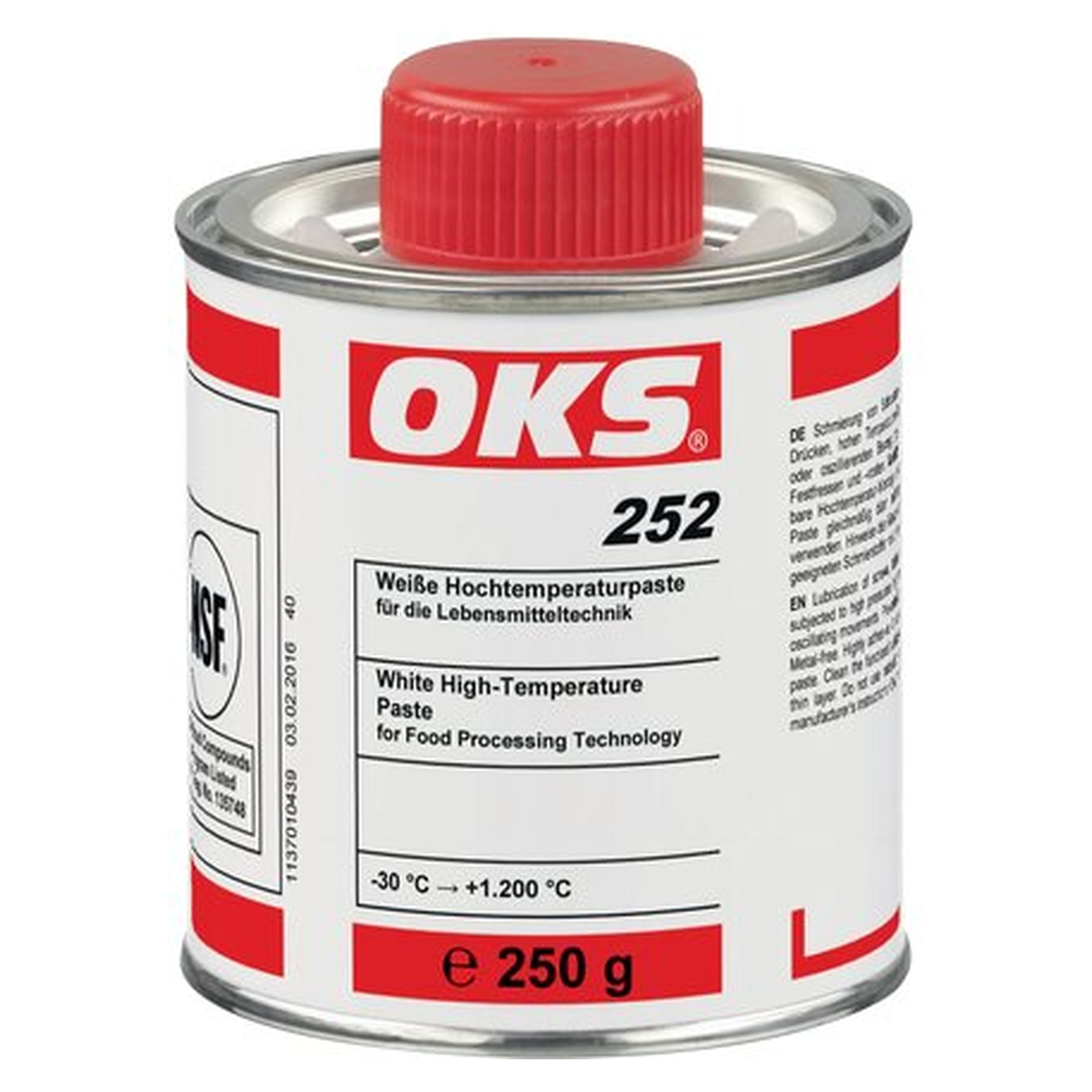 OKS 252 - white high-temperature paste, 250 g can with brush