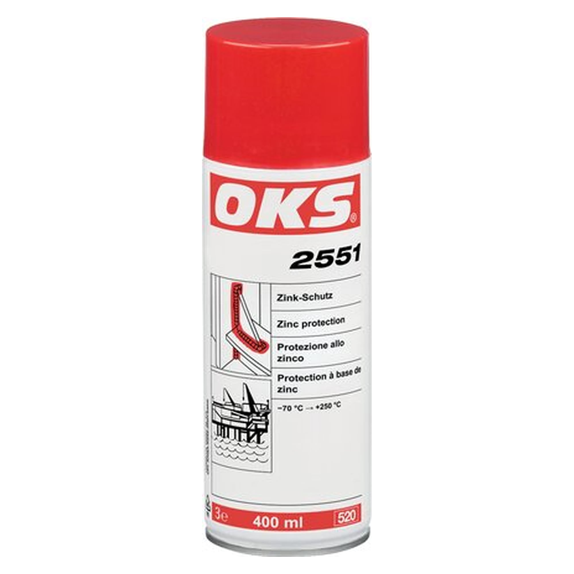 OKS 2551 - Zink-Schutz-Spray, 400 ml Spraydose, Werkstattbedarf für Montage und Wartung