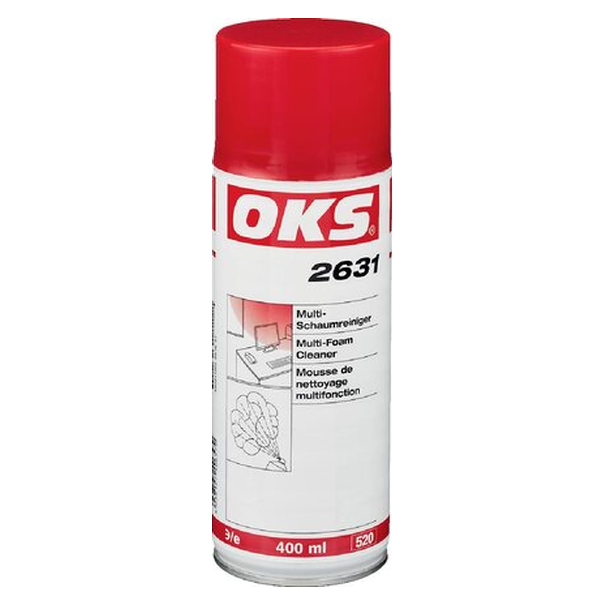 OKS 2631 - Multi-Schaumreiniger, 400 ml spray can, lubricant for servicing and maintenance