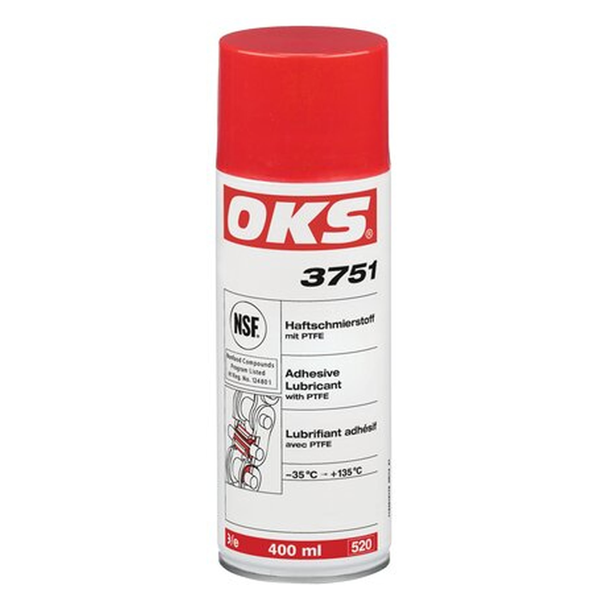 OKS 3750/3751 - adhesive lubricant (PTFE), 400 ml spray can, lubricant for servicing and maintenance