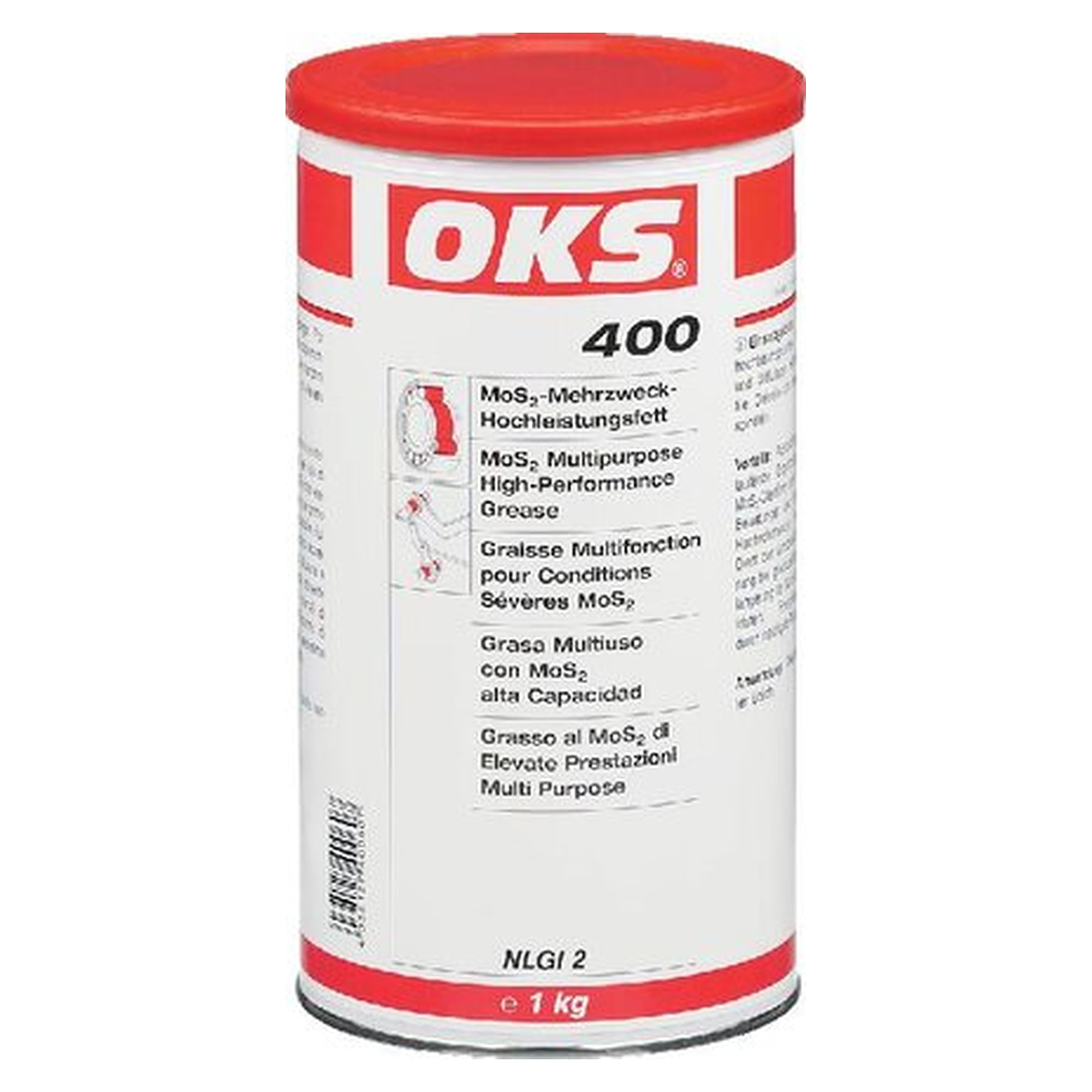 OKS 400 - MoS2-Hochleistungsfett, 1 kg Dose, Schmierstoff für Wartung und Instandhaltung