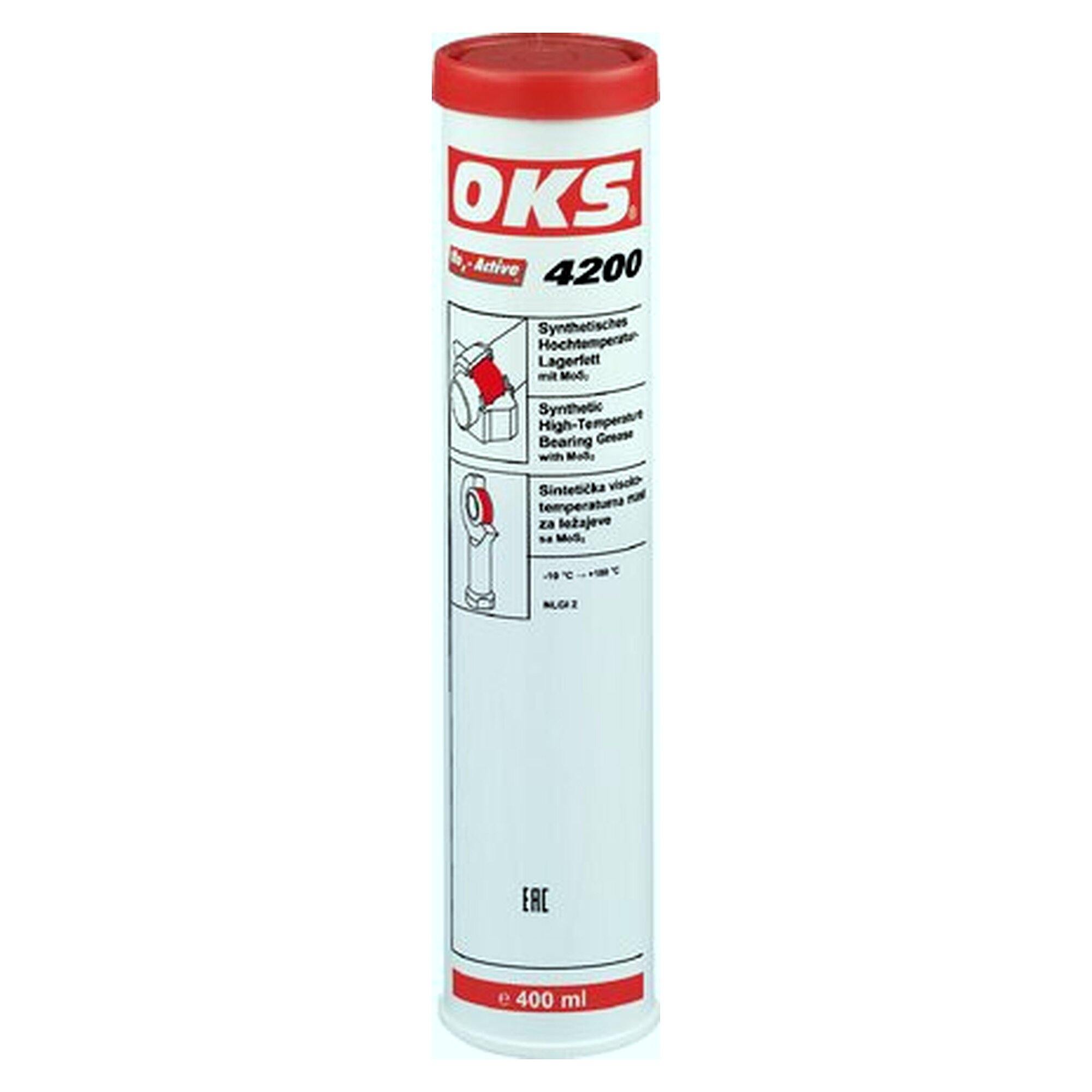 OKS 4200 - Synth. high-temperature grease (MoS2) 400 g cartridge