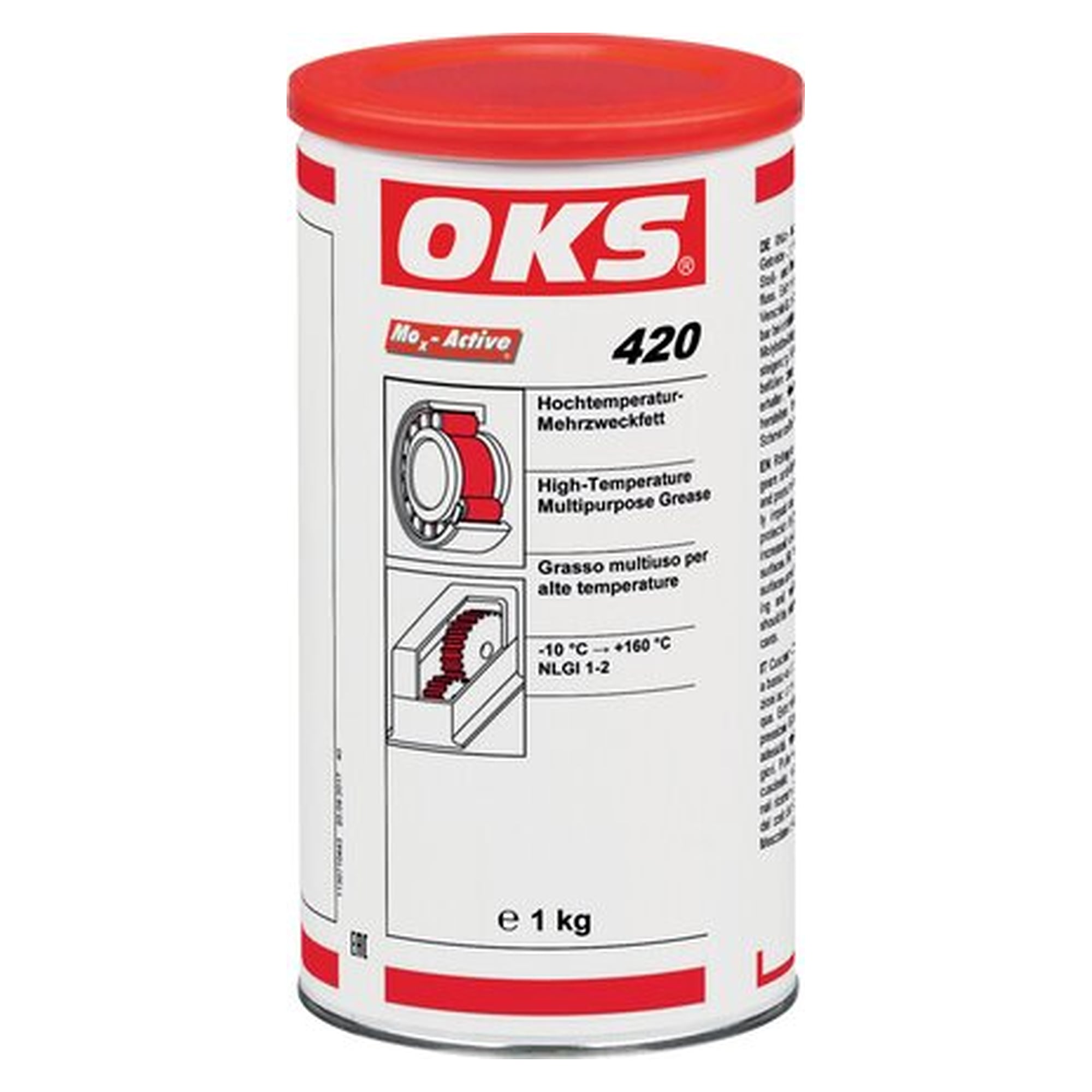 OKS 420 - Hochtemperatur-Mehrzweckfett, 1 kg Dose, Schmierstoff für Wartung und Instandhaltung