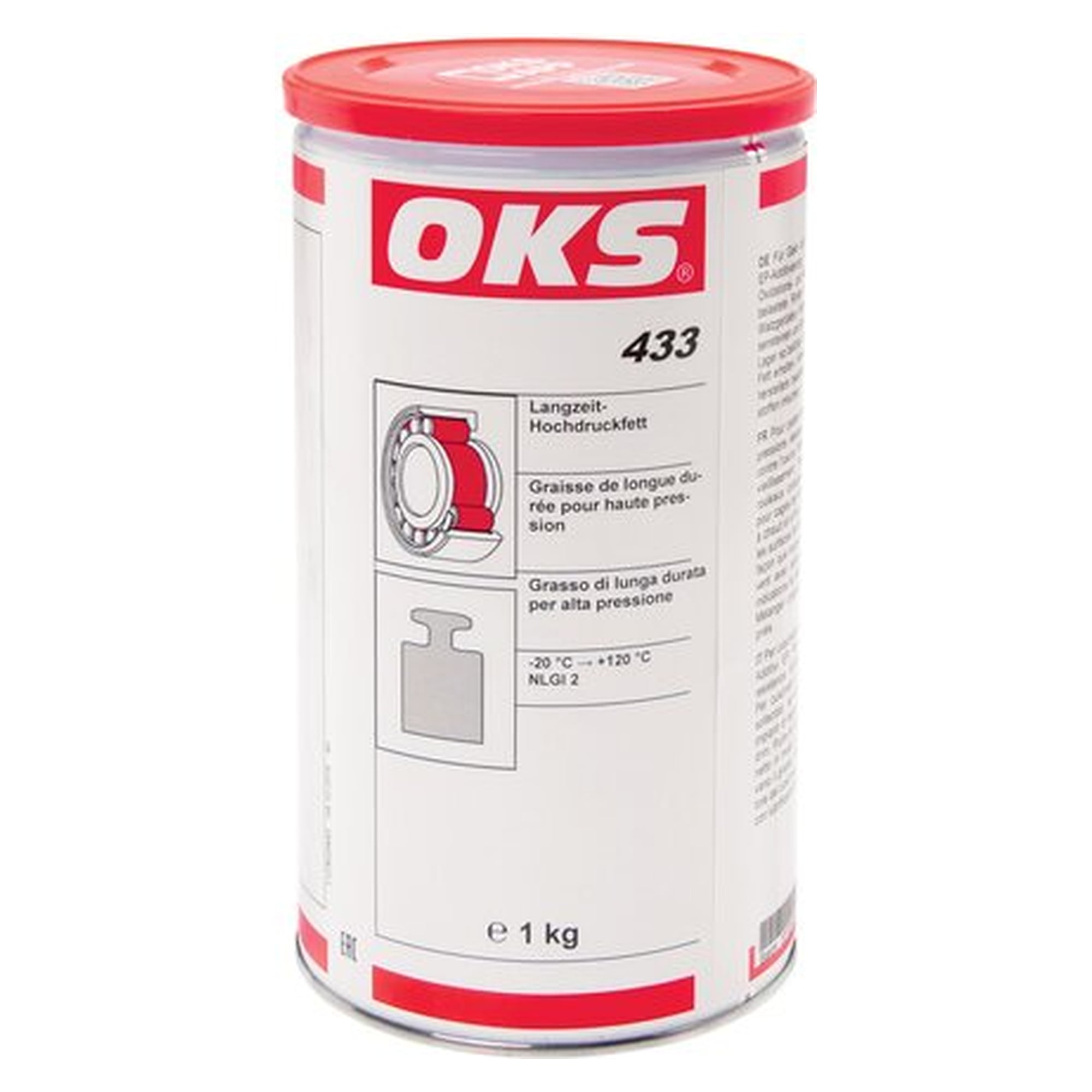 OKS 433 - long-term high-pressure grease, 1 kg can, lubricant for servicing and maintenance