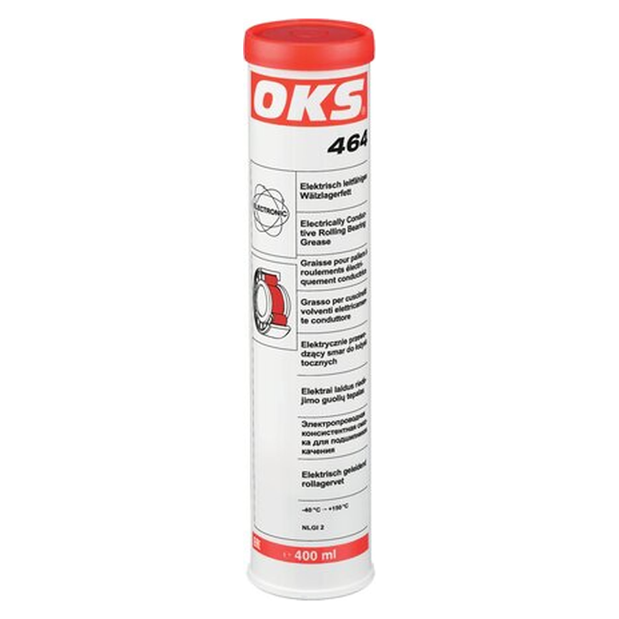 OKS 464 - rolling bearing grease electrically conductive, 400 ml cartridge