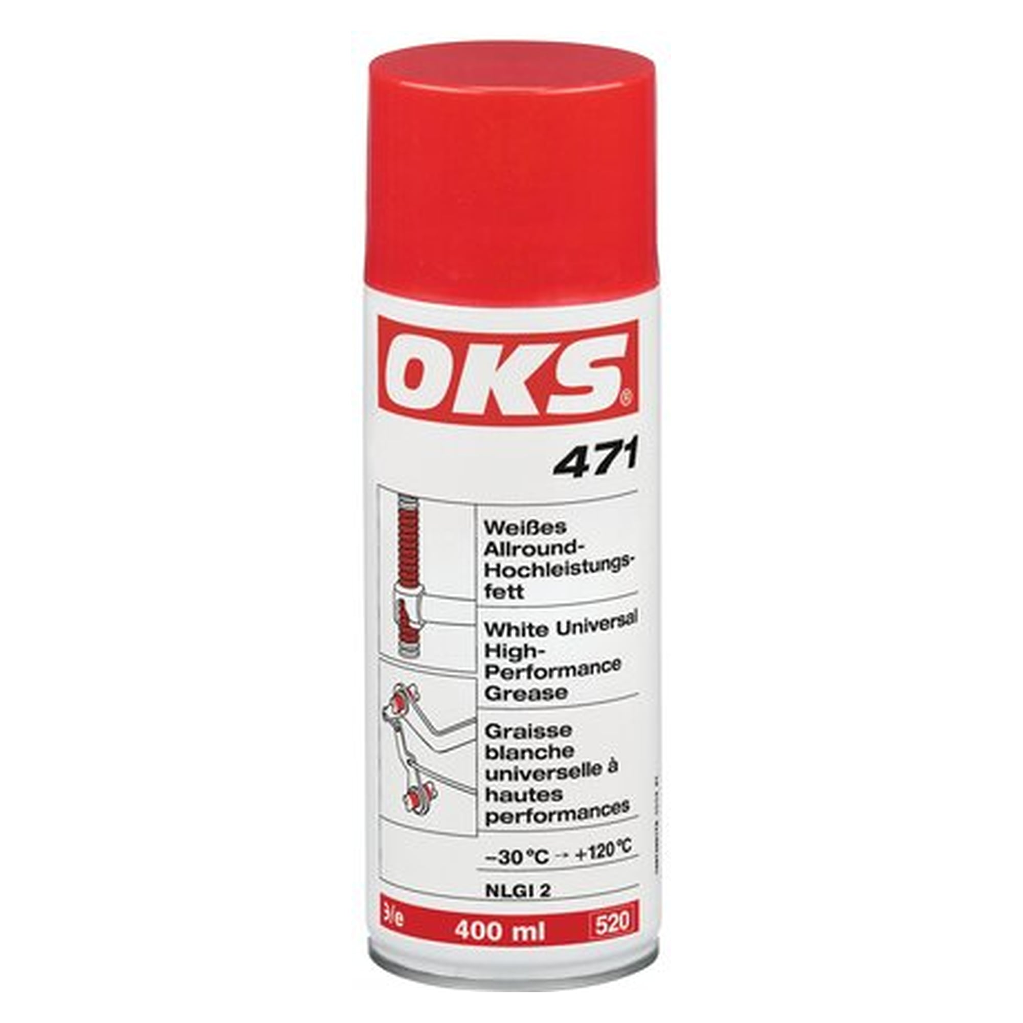 OKS 470/471 - high-performance grease, 400 ml spray can, lubricant for servicing and maintenance