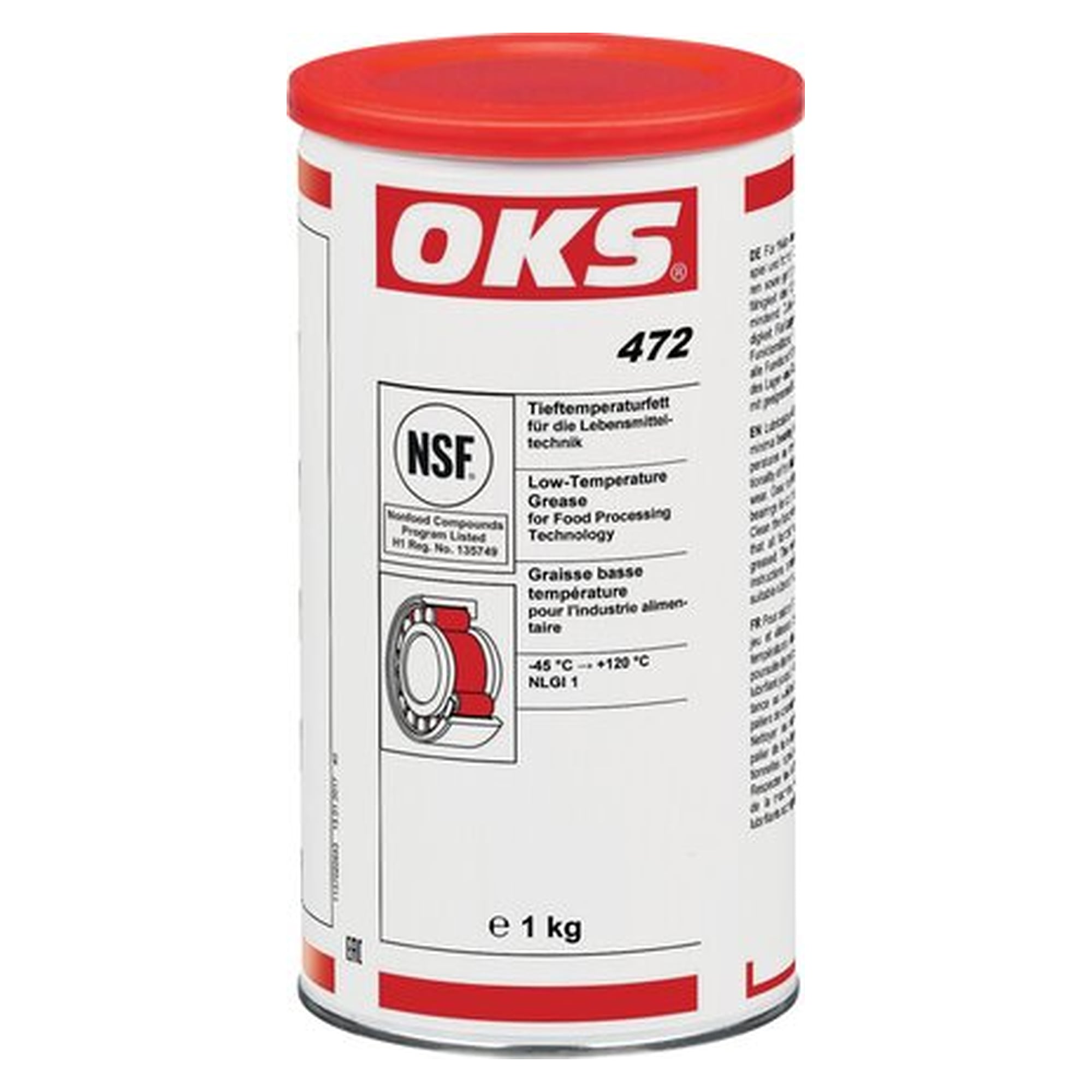 OKS 472 - low-temperature grease (NSF H1), 1 kg can, lubricant for servicing and maintenance