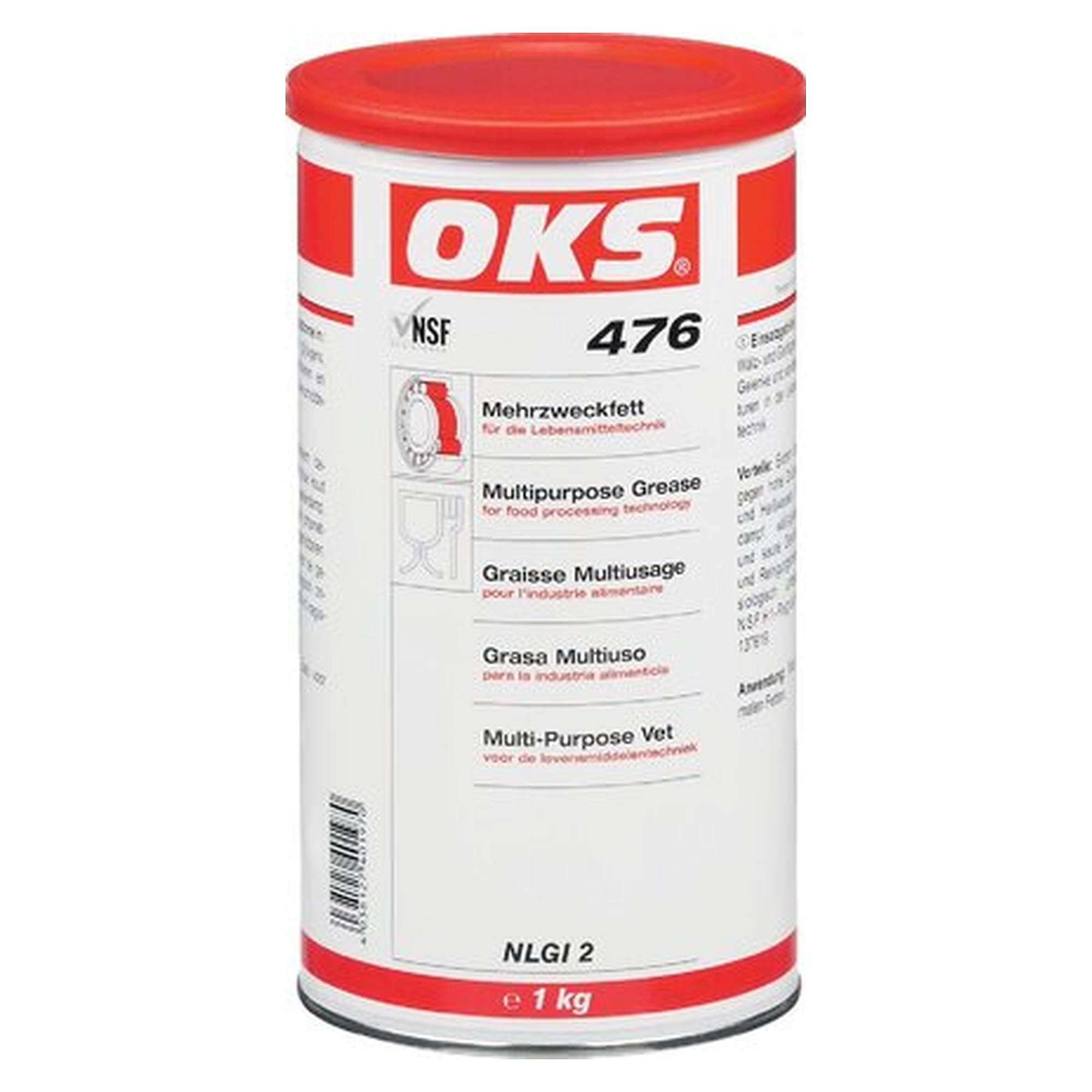 OKS 476 - Mehrzweckfett (NSF H1), 1 kg Dose, Schmierstoff für Wartung und Instandhaltung