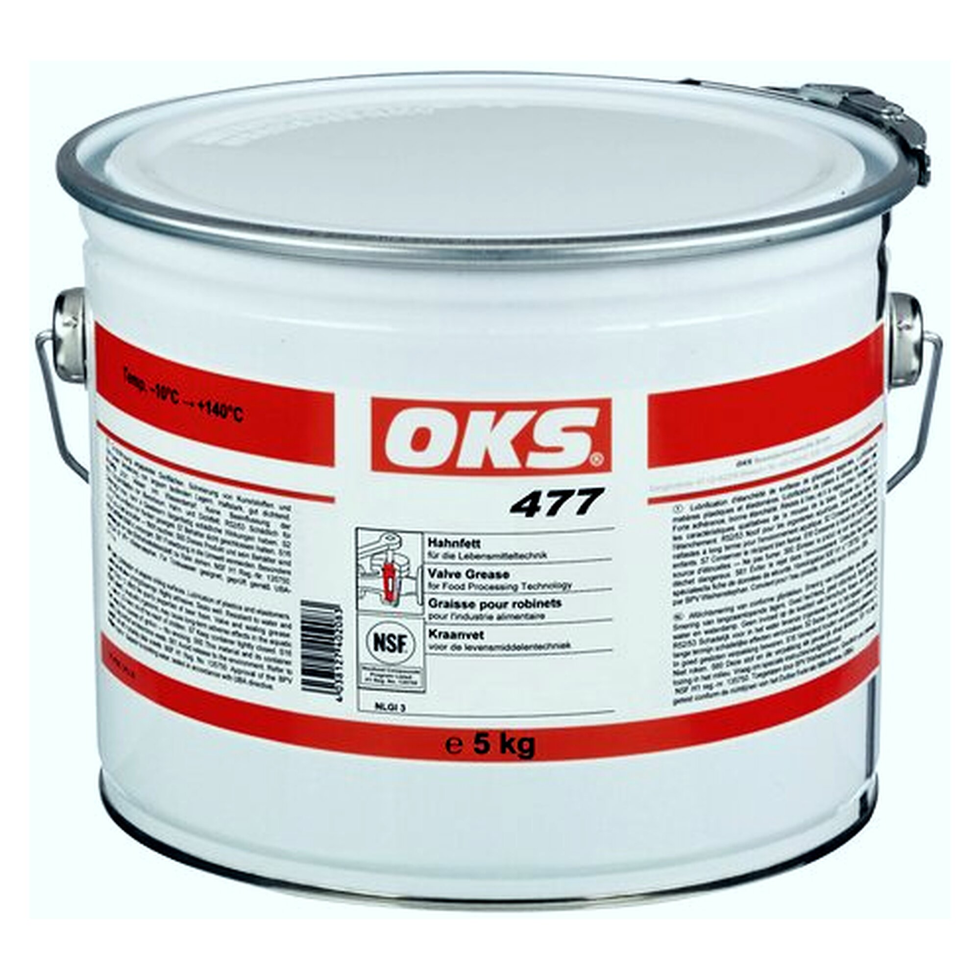 OKS 477 - Hahnfett (NSF H1), 5 kg Hobbock, Schmierstoff für Wartung und Instandhaltung
