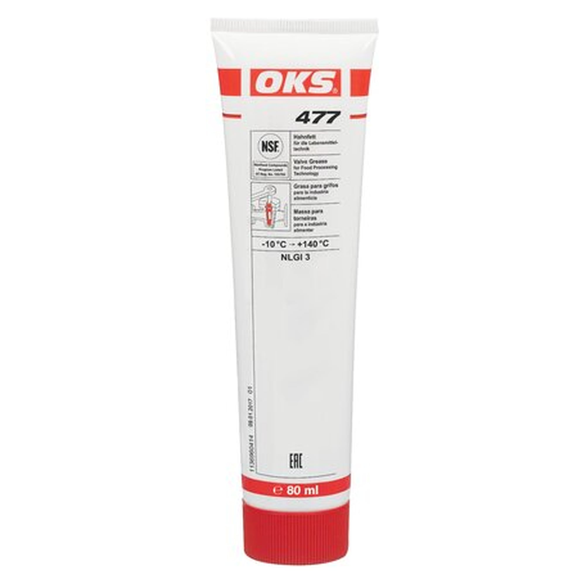 OKS 477 - Hahnfett (NSF H1), 80 ml Tube, lubricant for servicing and maintenance