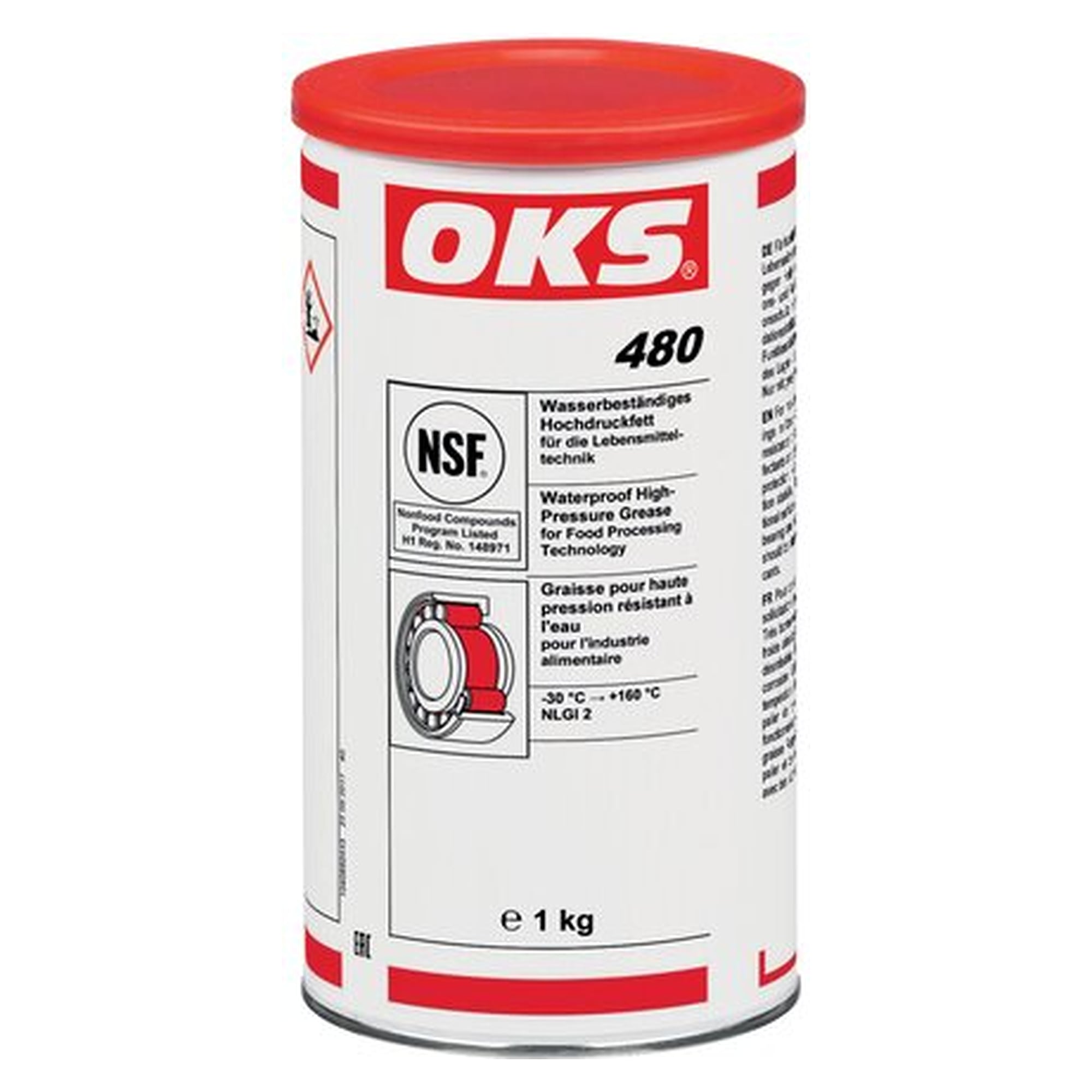 OKS 480/481 - Hochdruckfett (NSF H1), 1 kg Dose, Schmierstoff für Wartung und Instandhaltung