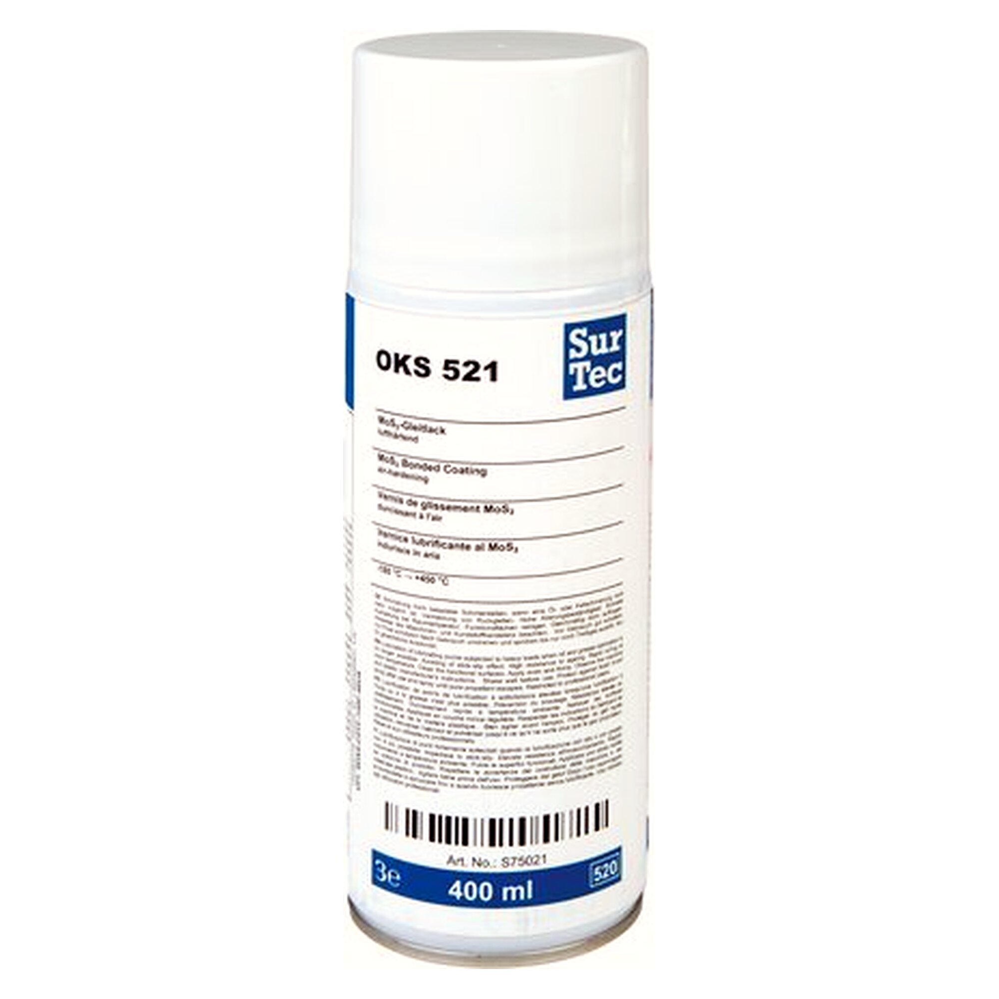 OKS 521 - MoS2-bonded coating, 400 ml spray can, lubricant for servicing and maintenance