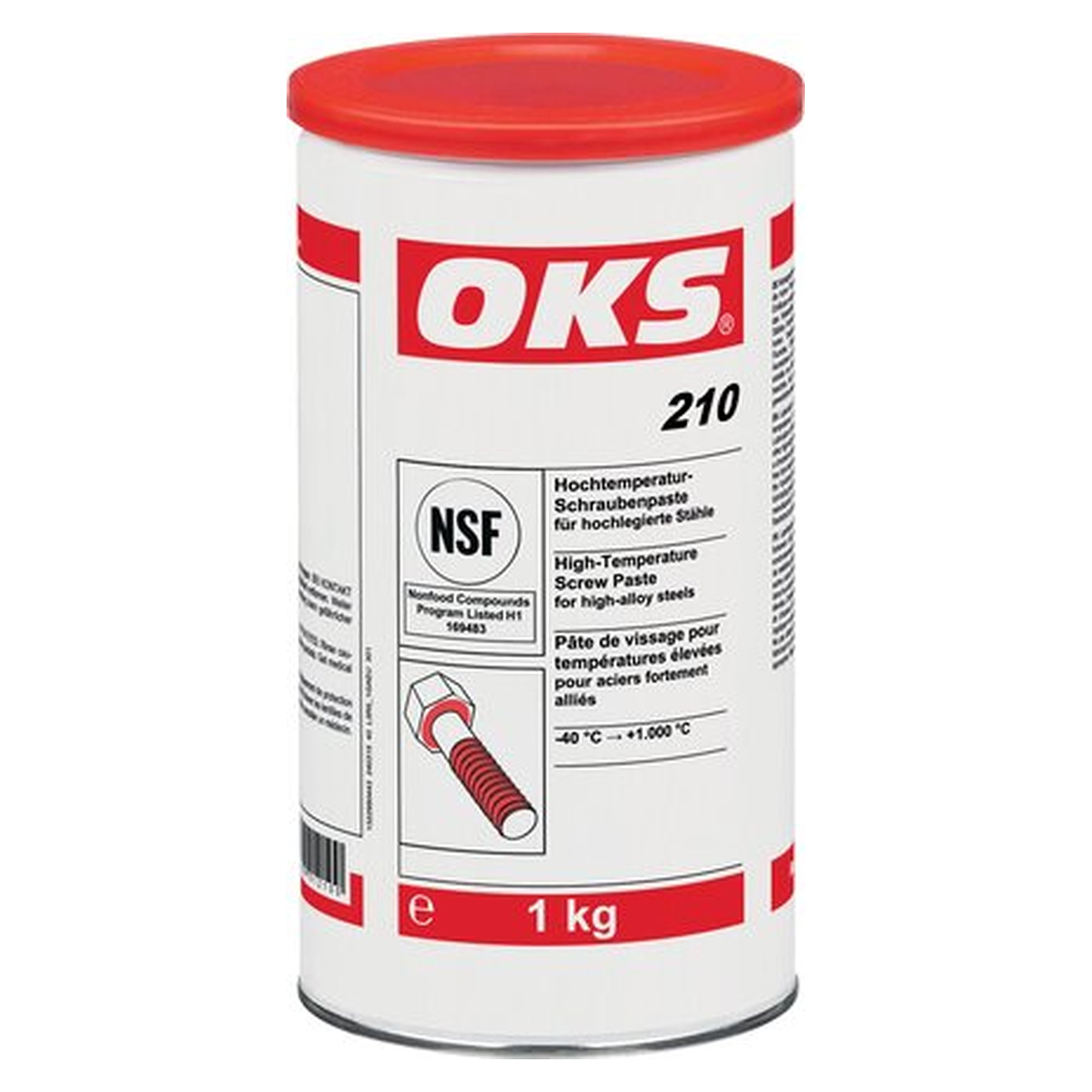 OKS 210, Hochtemperatur-Schraubenpaste - 1 kg can, fastener for assembly work