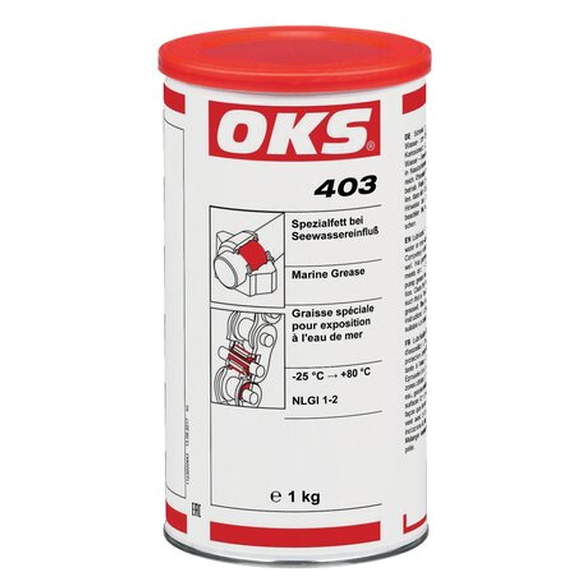 OKS 403 - special grease for exposure to seawater, 1 kg can, lubricant for servicing and maintenance