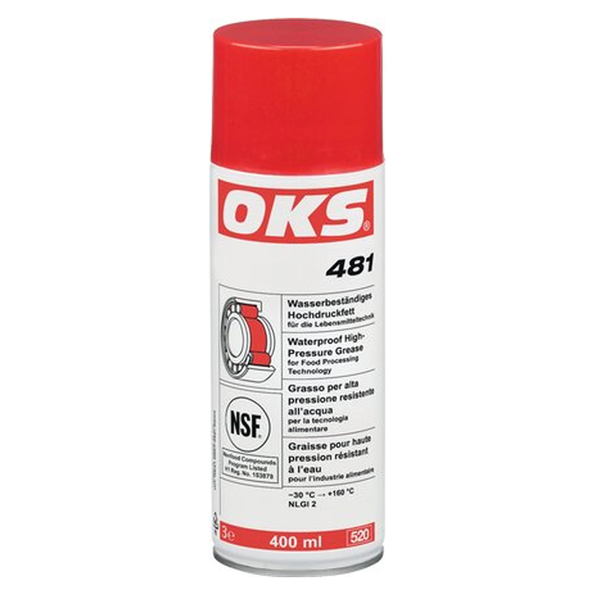 OKS 480/481 - Hochdruckfett (NSF H1), 400 ml Spraydose, Schmierstoff für Wartung und Instandhaltung