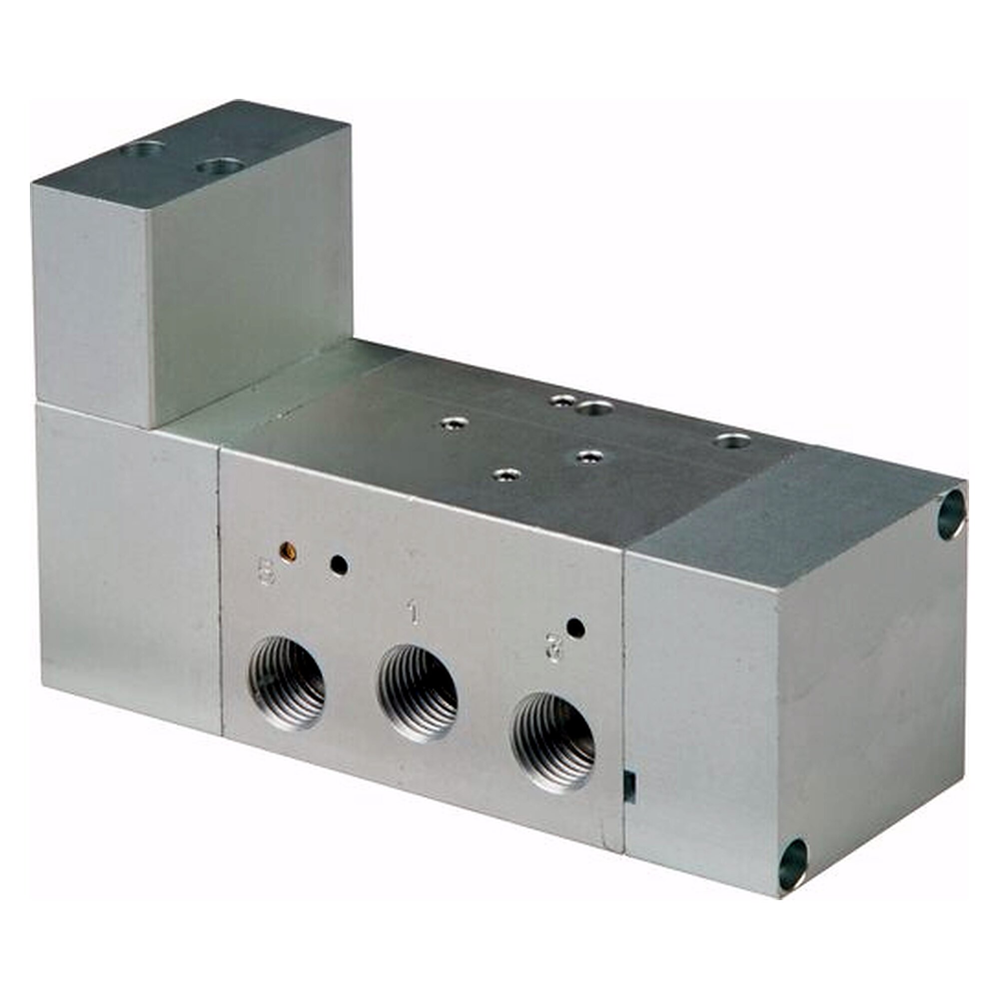 5/2-way oscillating valve, G 1/4", 1100 l/min, 3 to 10 bar, exhaust G 1/4", body anodised aluminium