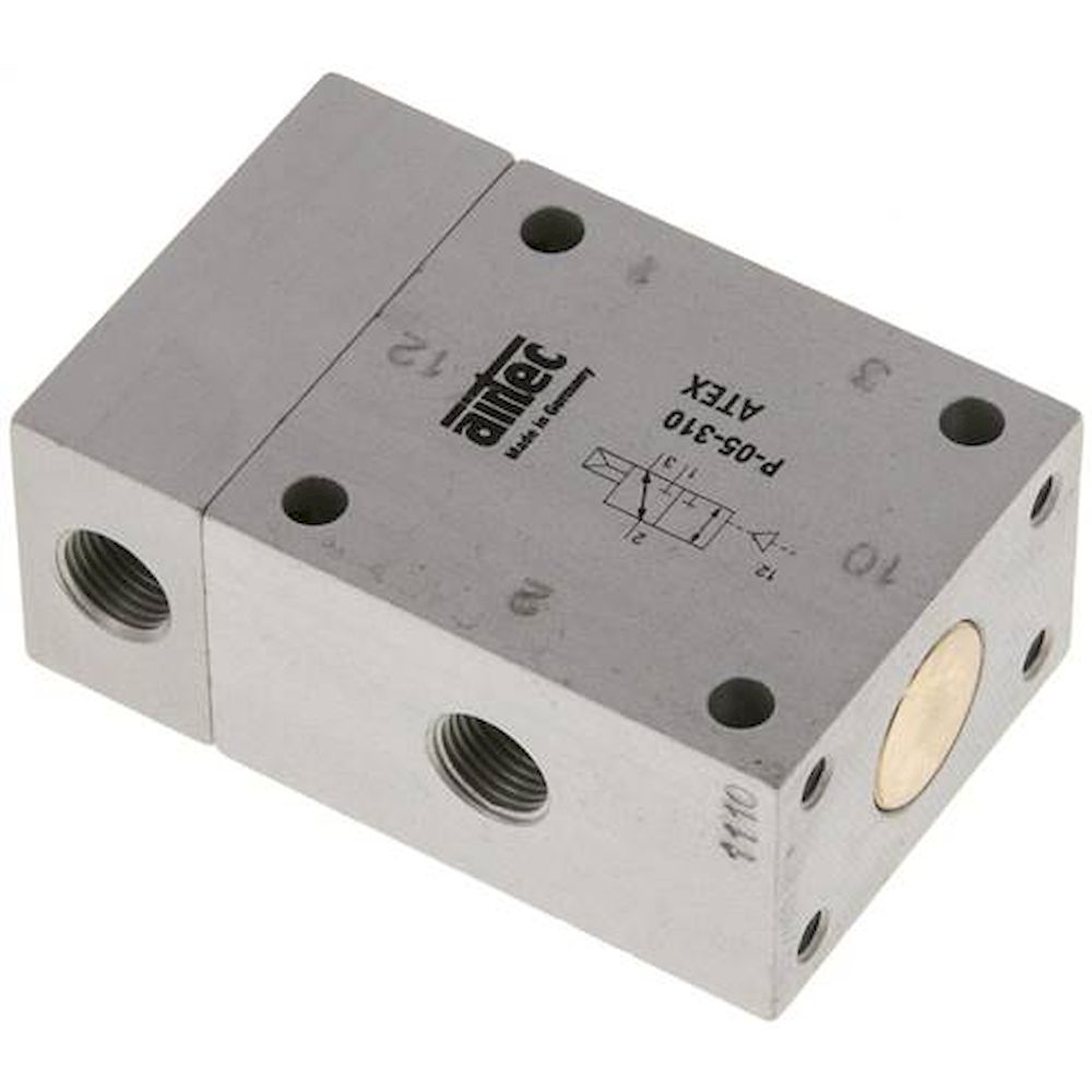 Airtec P 05 310-X. 3/2-Wege Pneumatikventil, G 1/8", Luftfeder (NC), ATEX-Zulassung